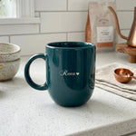 Zuboc Customized Classic Ceramic Coffee Mug / For Gifting- Teal Blue