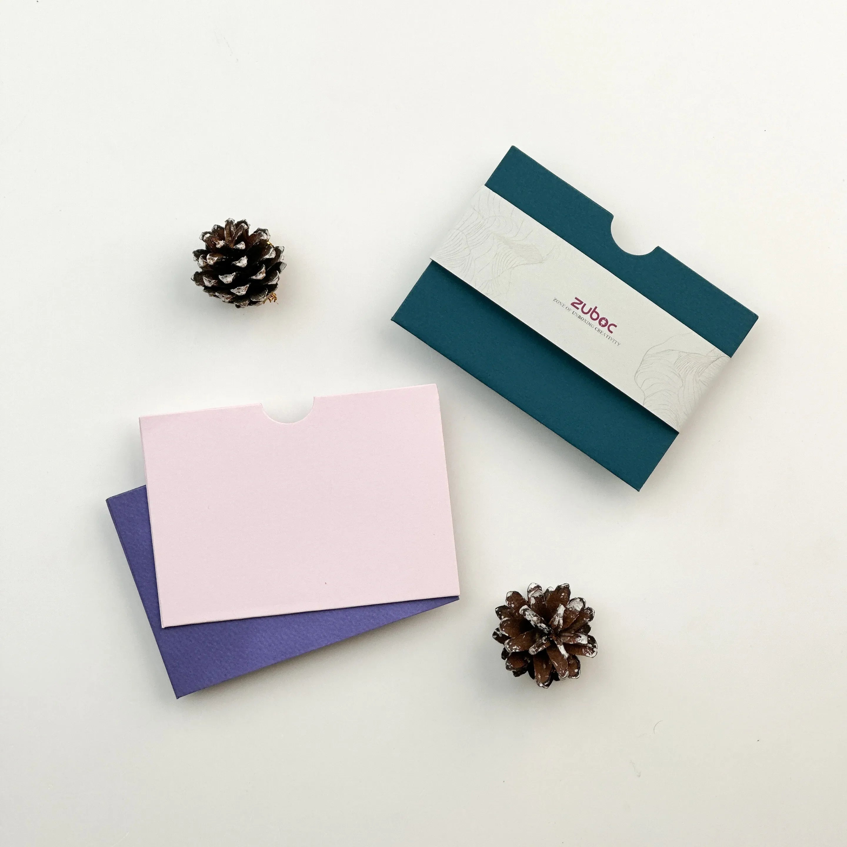 Palette C7 side tag envelopes set of 3 in purple, turquoise blue, and powder pink from Zuboc ? premium textured imported paper for gifting, events, and crafts-1
