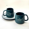 Personalised Single Ceramic Coffee Mug With Custom Name /for Corporates - Teal Blue