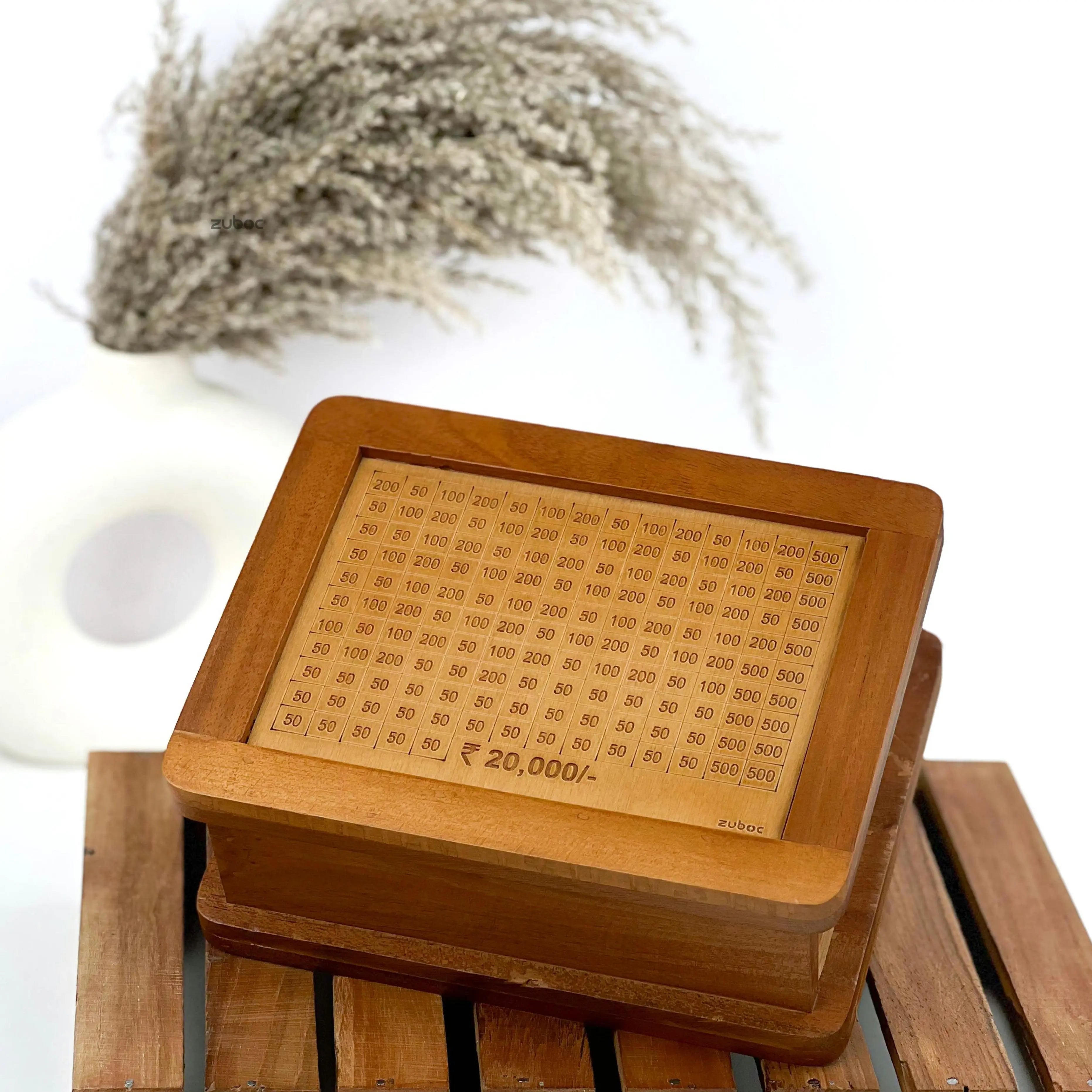 White piggy bank 12 cm for saving money and teaching kids about finances