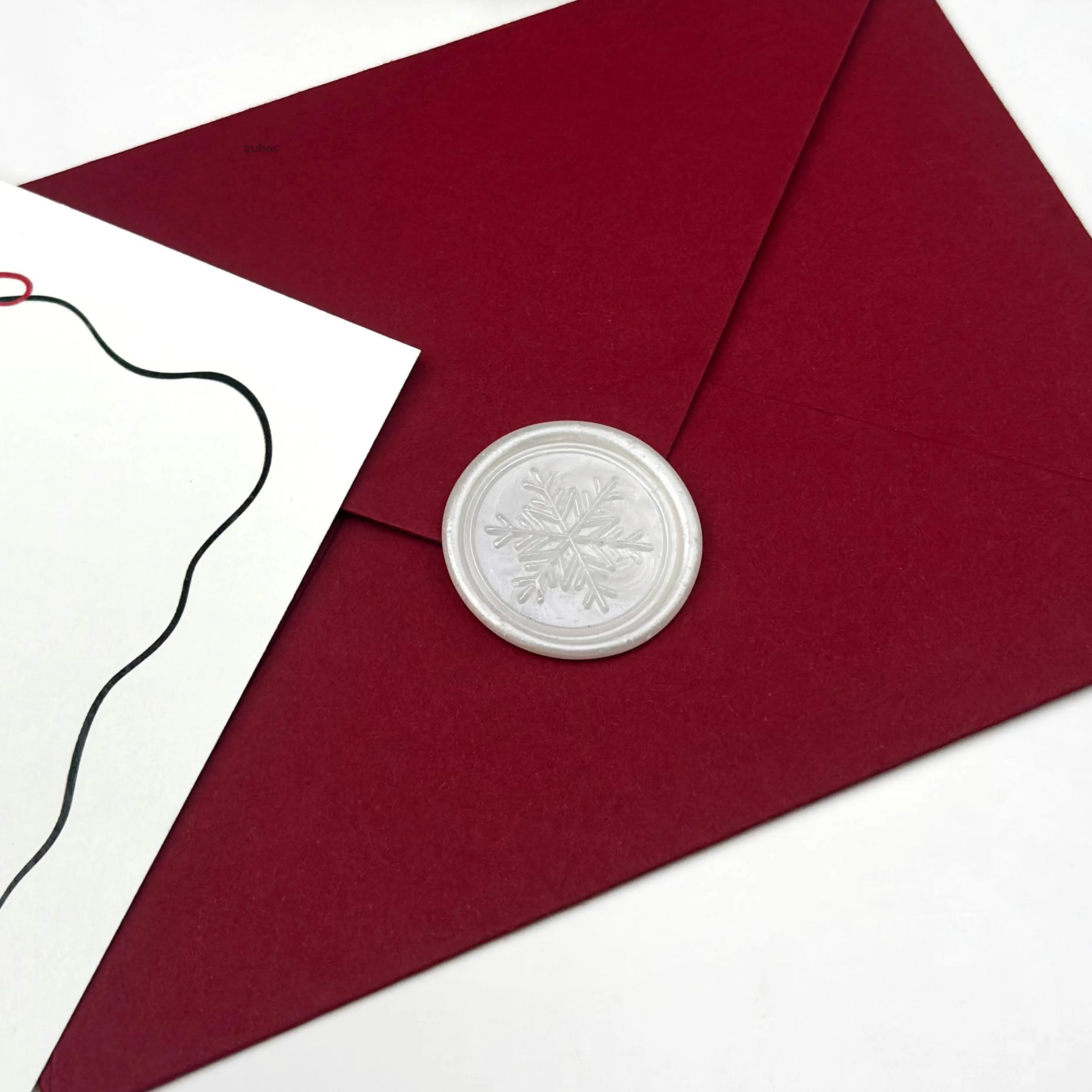 Personalized Winter Crimson New Year Card