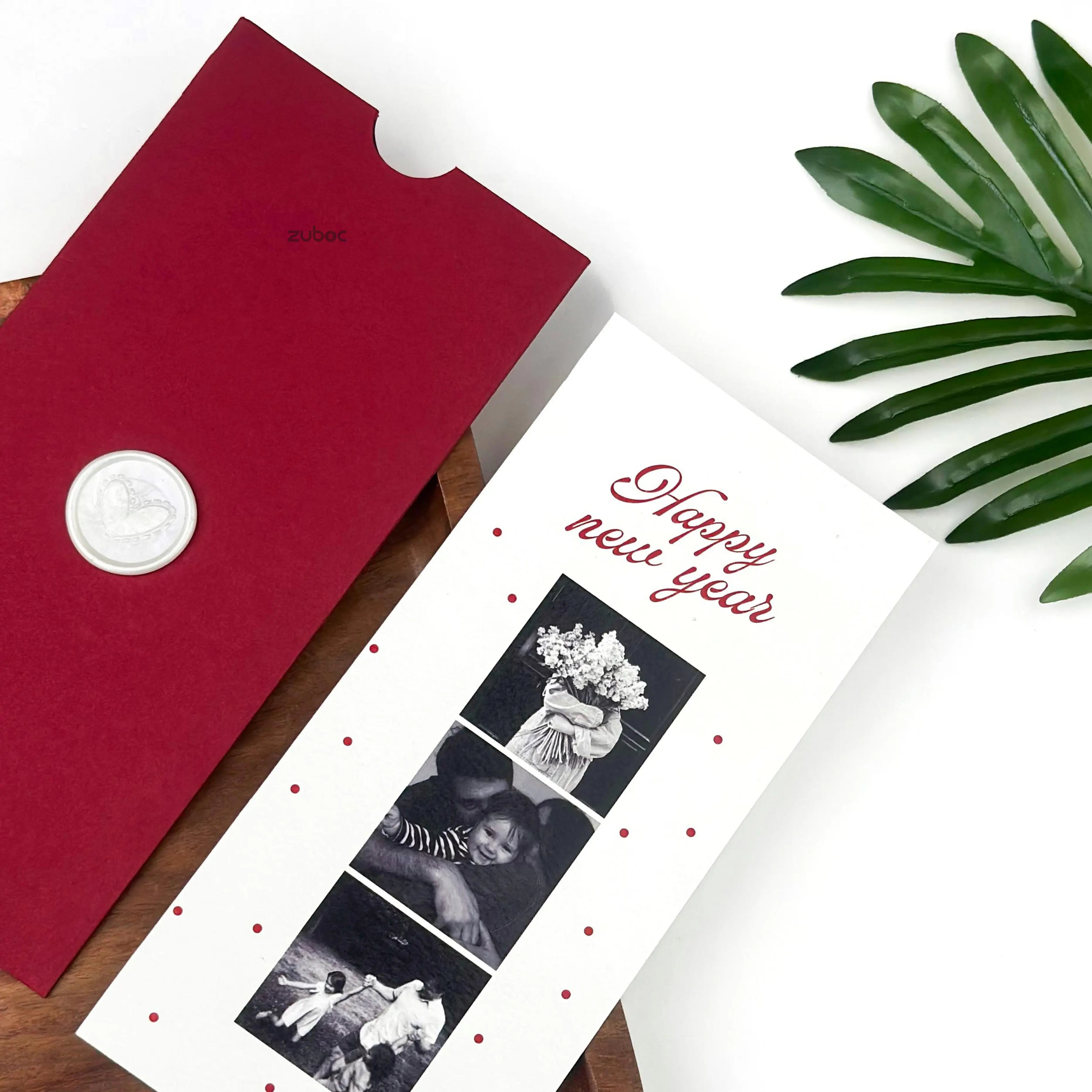 Personalized Red Dawn New Year Card