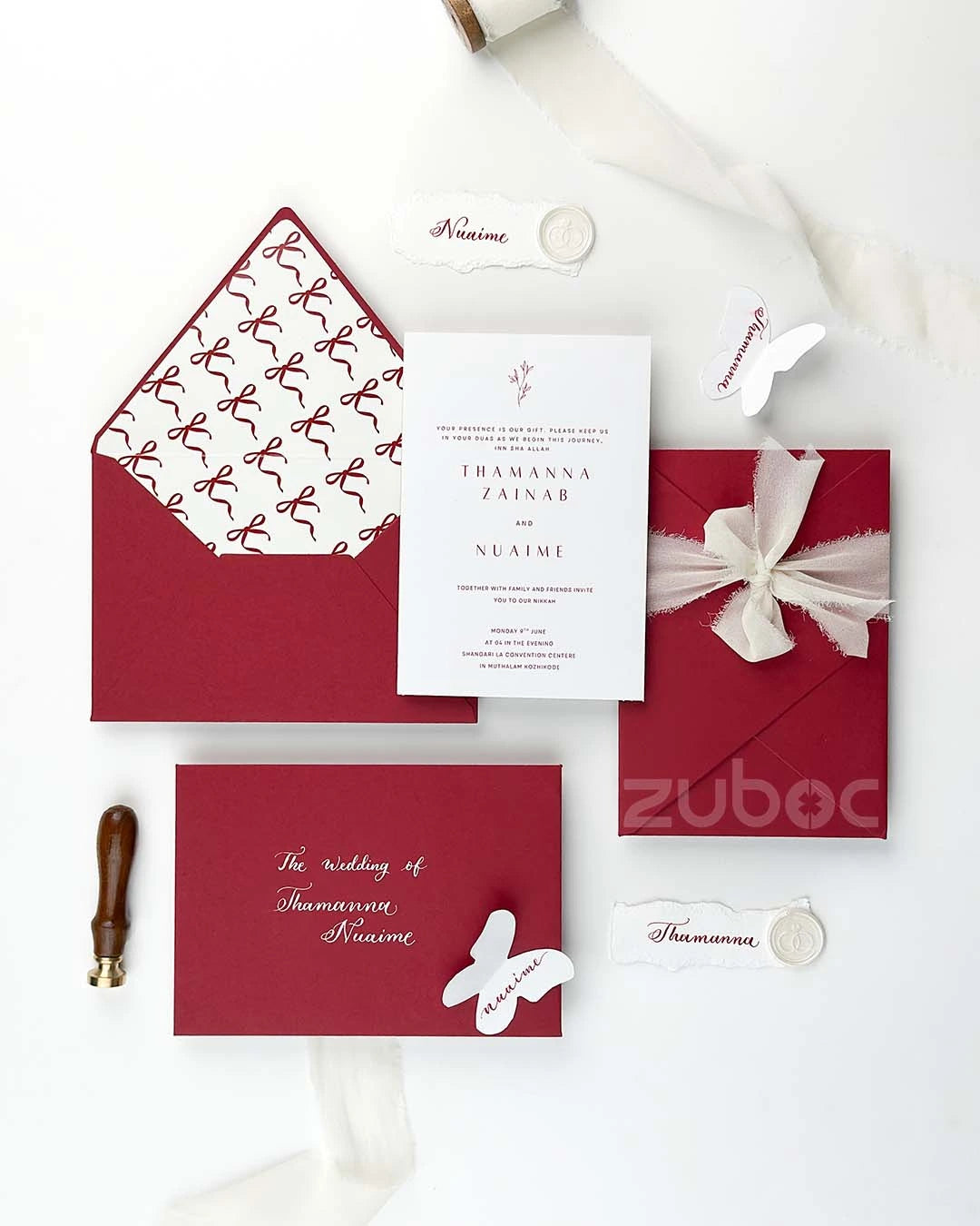 Red Velvet Wedding Suites (Set of 50)