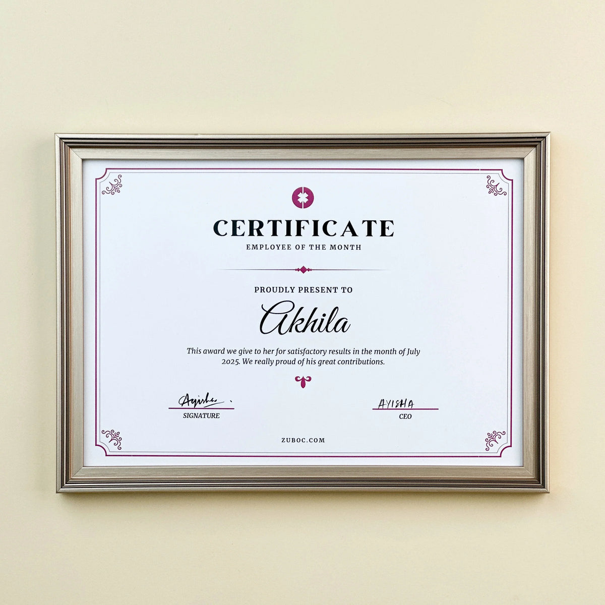 Personalised Employee Photo Frame- 2