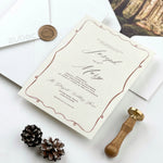 Customized Rustic Pine Wedding Invitation Suites (Set of 50)