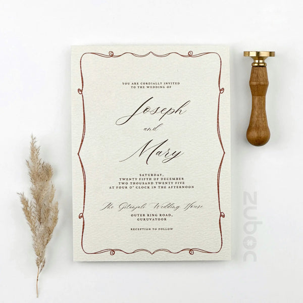 Customized Rustic Pine Wedding Invitation Suites (Set of 50)