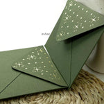 Gold Foil Invitation Envelope with Design (Set of 5)
