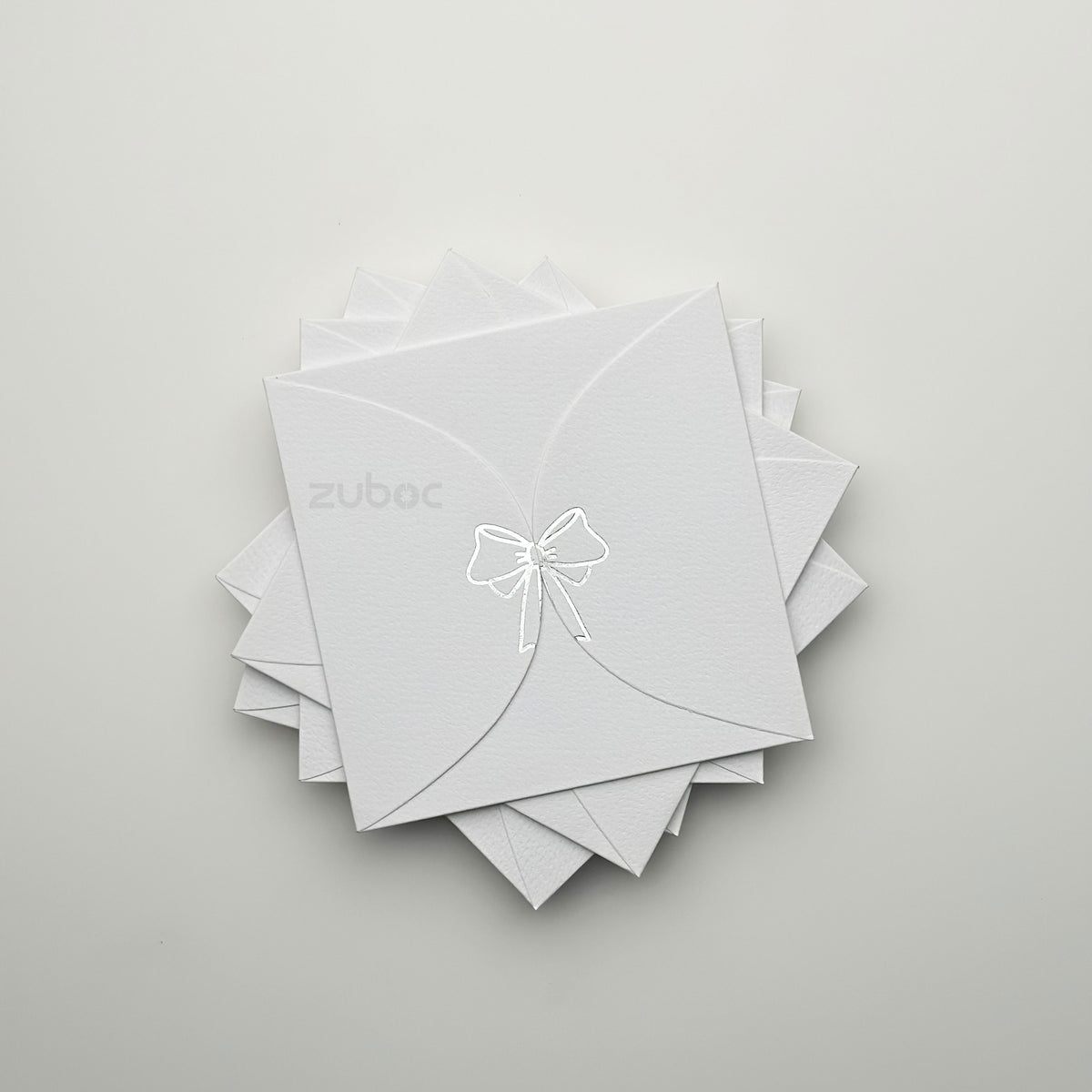 Semi Circle Envelope With Foil Bow (set of 5)
