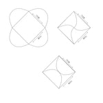 Semi Circle Envelope With Foil (line) ( Set of 5)