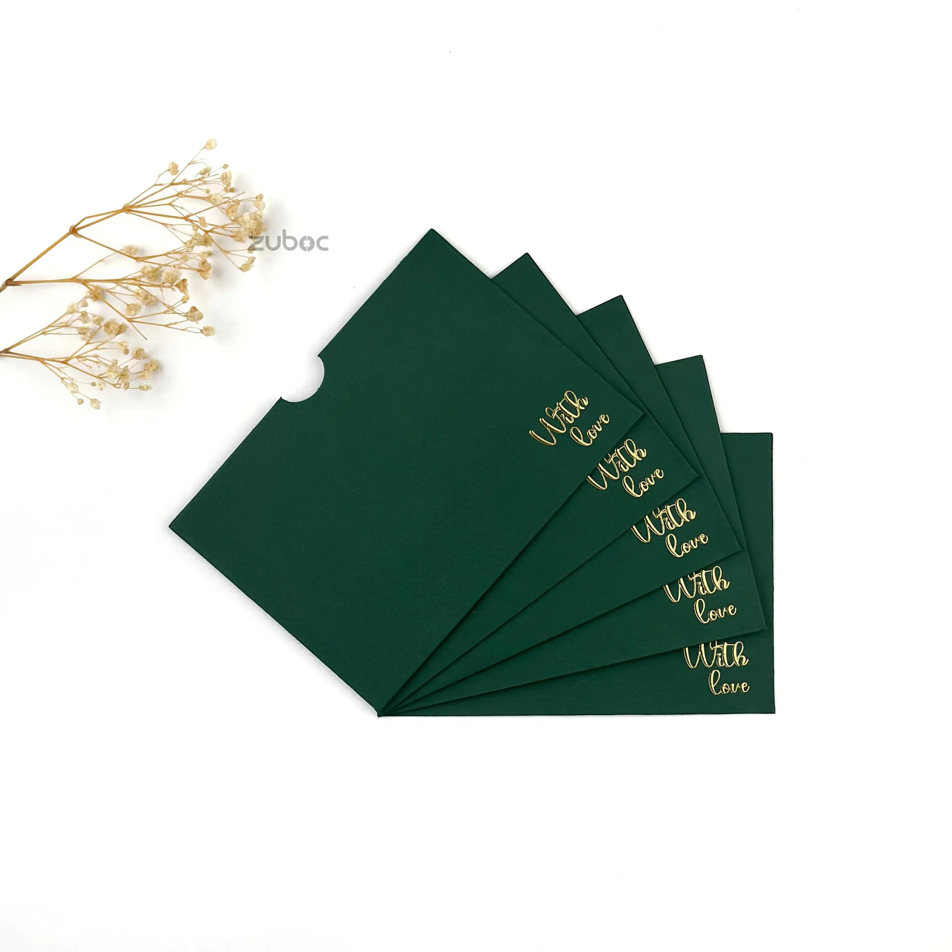 Side Tag Envelope with Foil C6 (With Love) ( Set of 5)