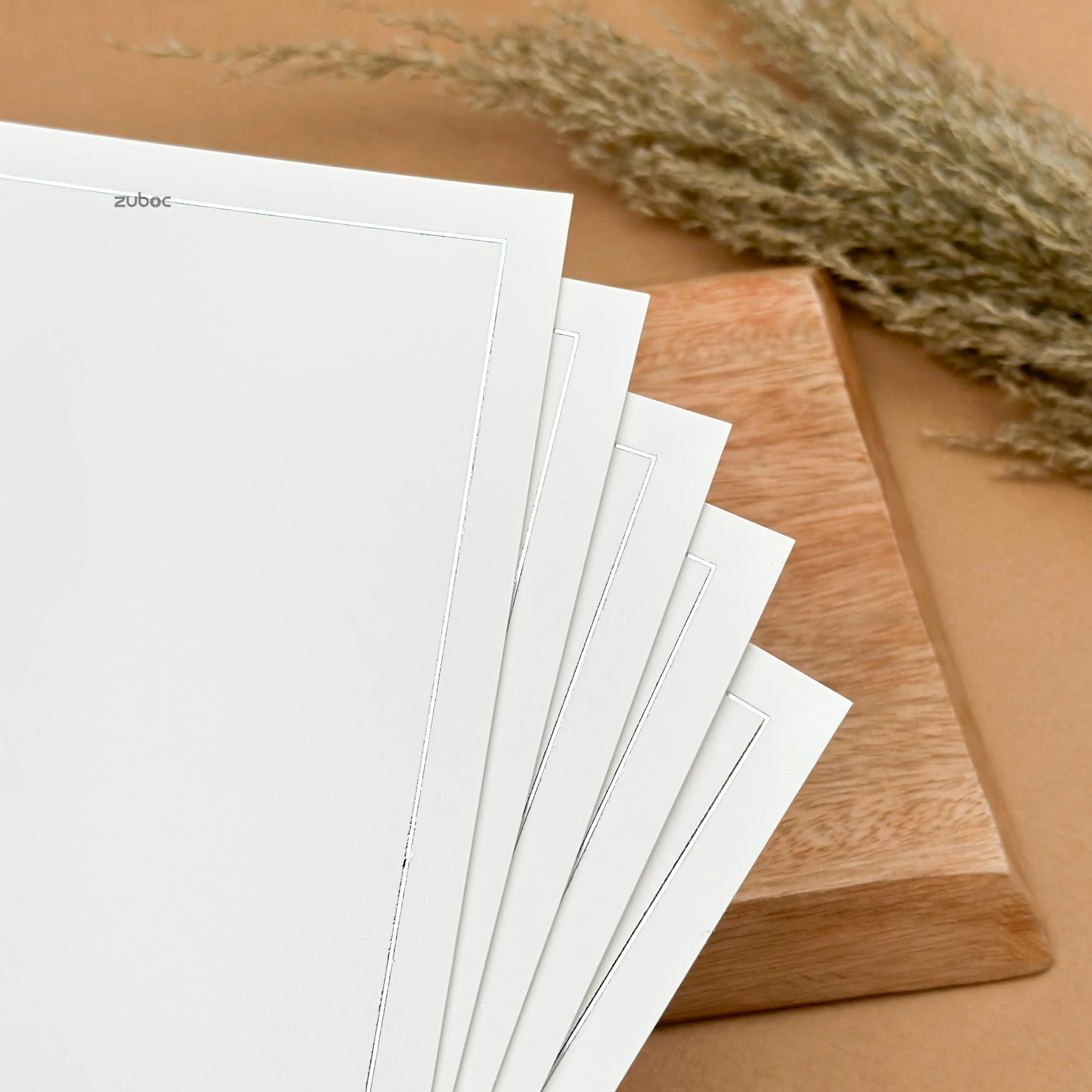 Silver Foiled Border Insert (set of 5)