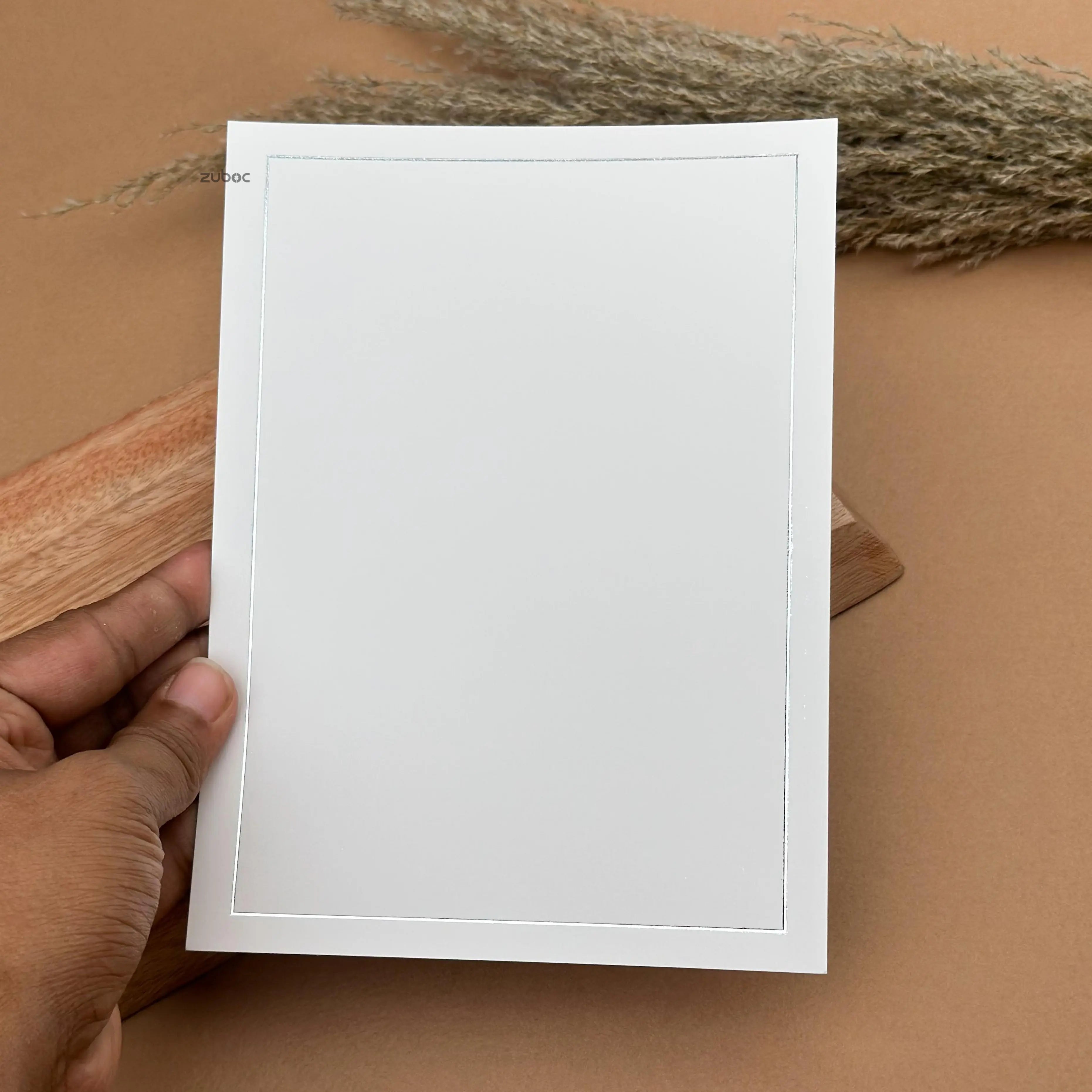 Silver Foiled Border Insert (set of 5)