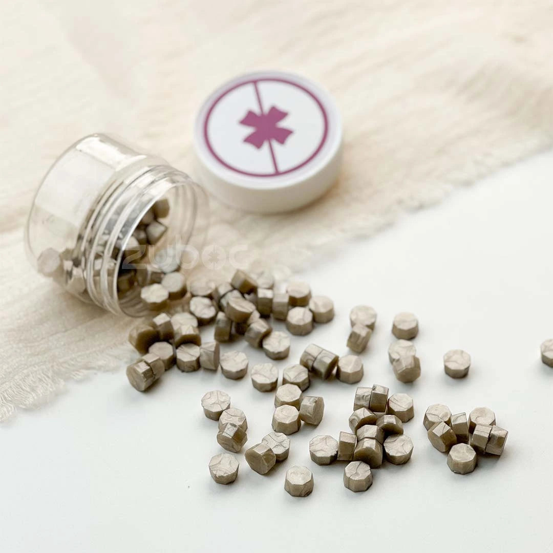 Silver Gray Wax Beads - 30 Grams