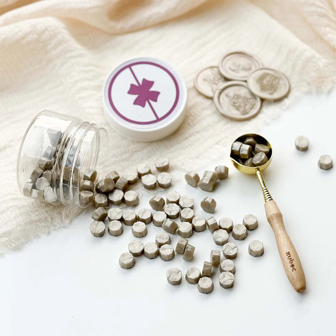 Silver Gray Wax Beads - 30 Grams
