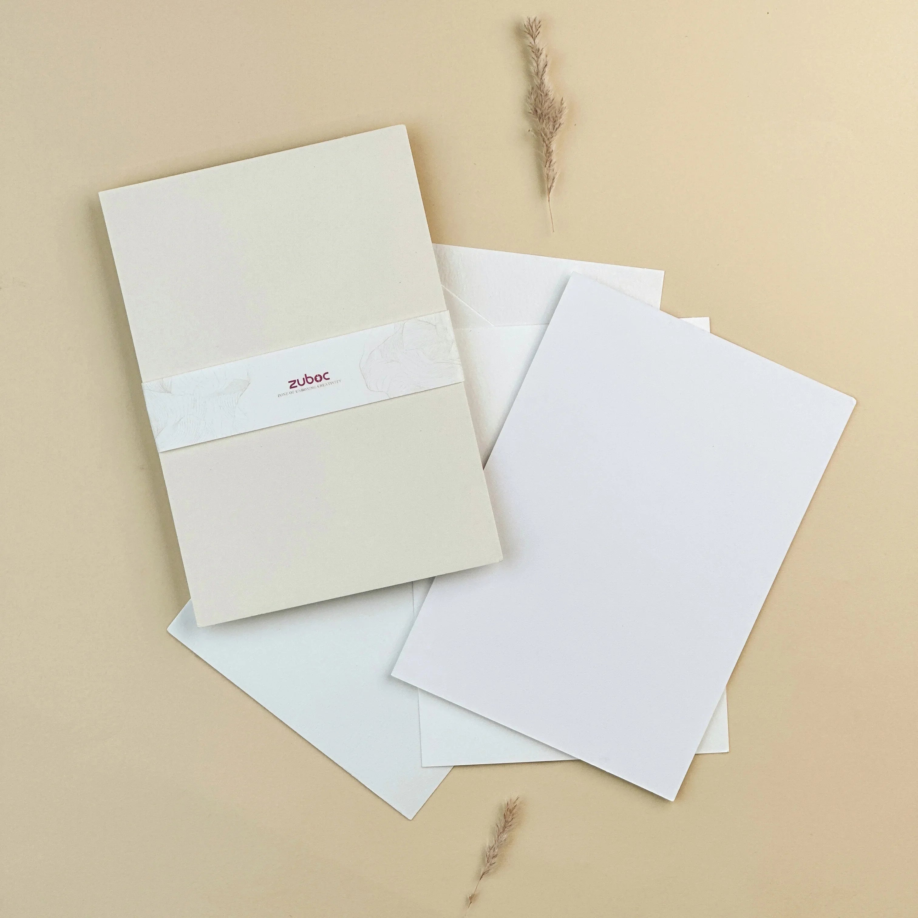 "Set of 21?15 cm premium textured cards in vanilla white, cotton watercolour, watercolour textured, and needle point finishes ? ideal for invitations, art projects, and luxury stationery."-1 
