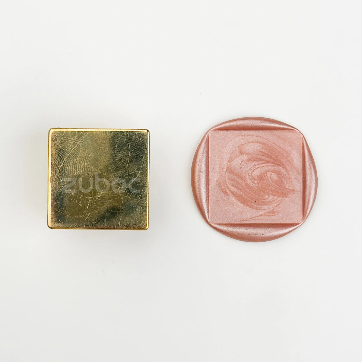Plain Square Wax Stamp with Wooden Handle