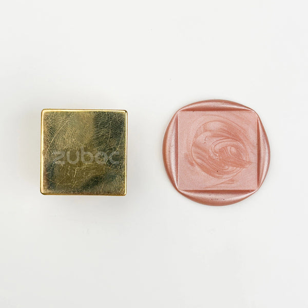 Plain Square Wax Stamp with Wooden Handle