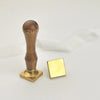 Plain Square Wax Stamp with Wooden Handle