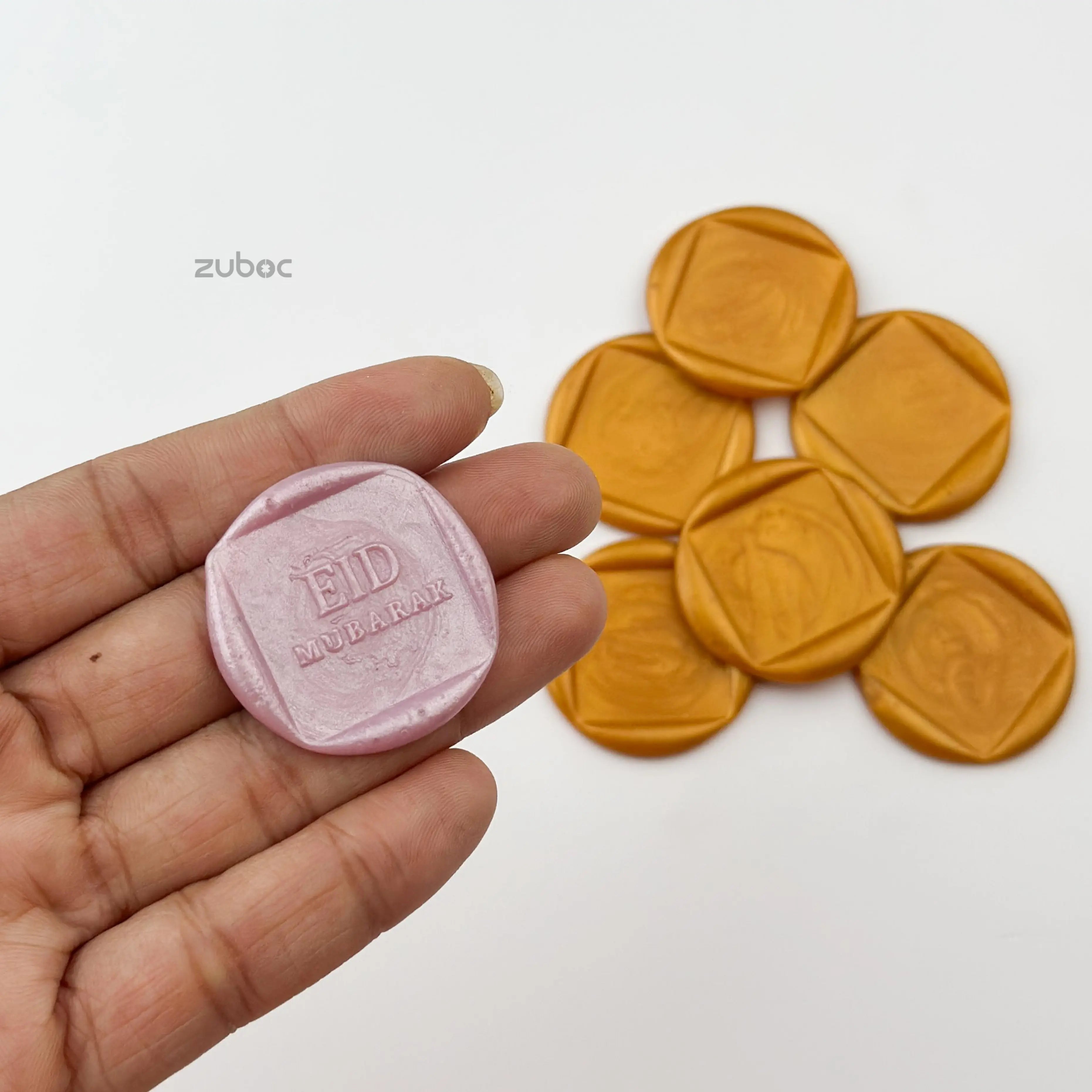 Custom Square Wax Stamp with Wooden Handle