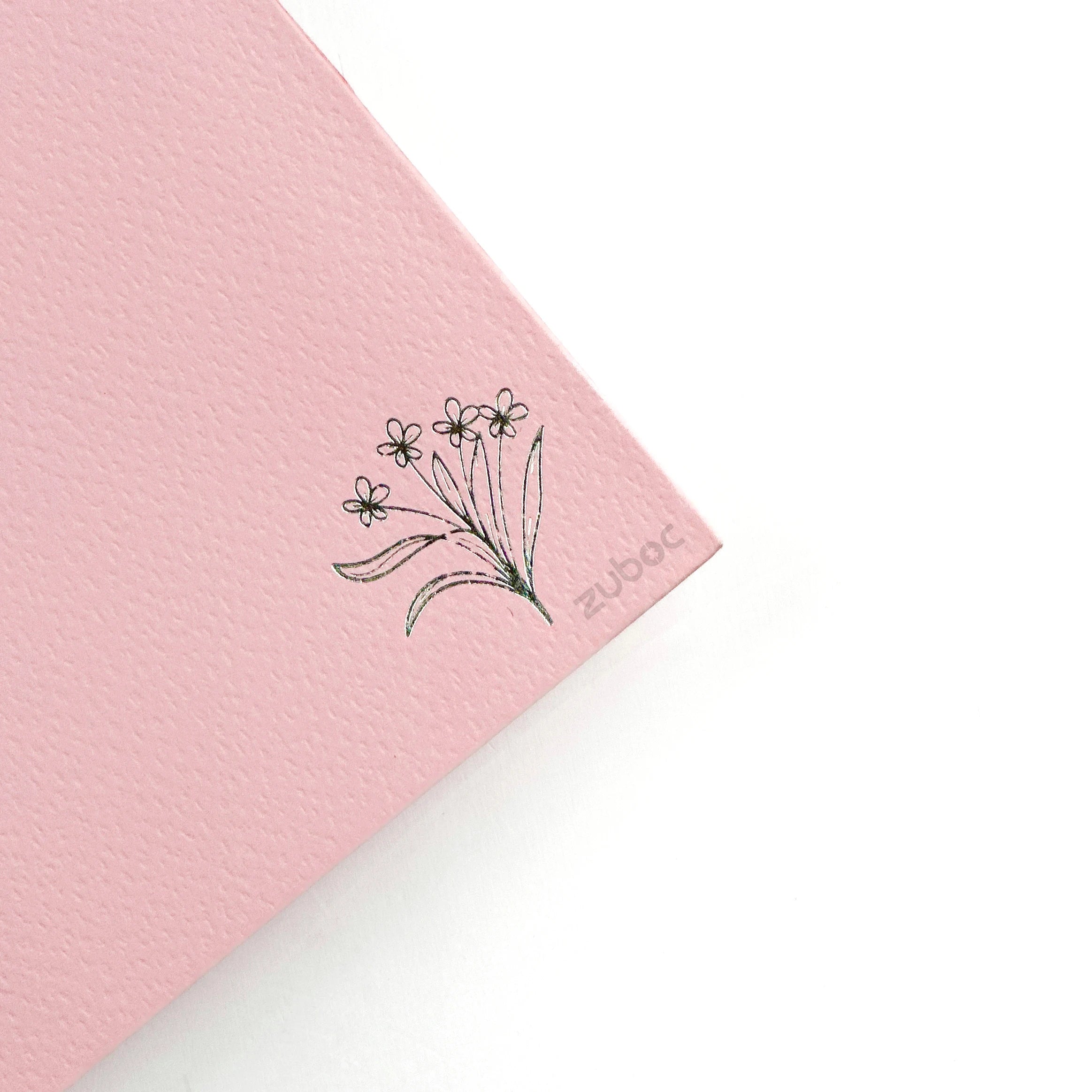 Square Envelope With Foil(Mini Flower) (Set of 5)