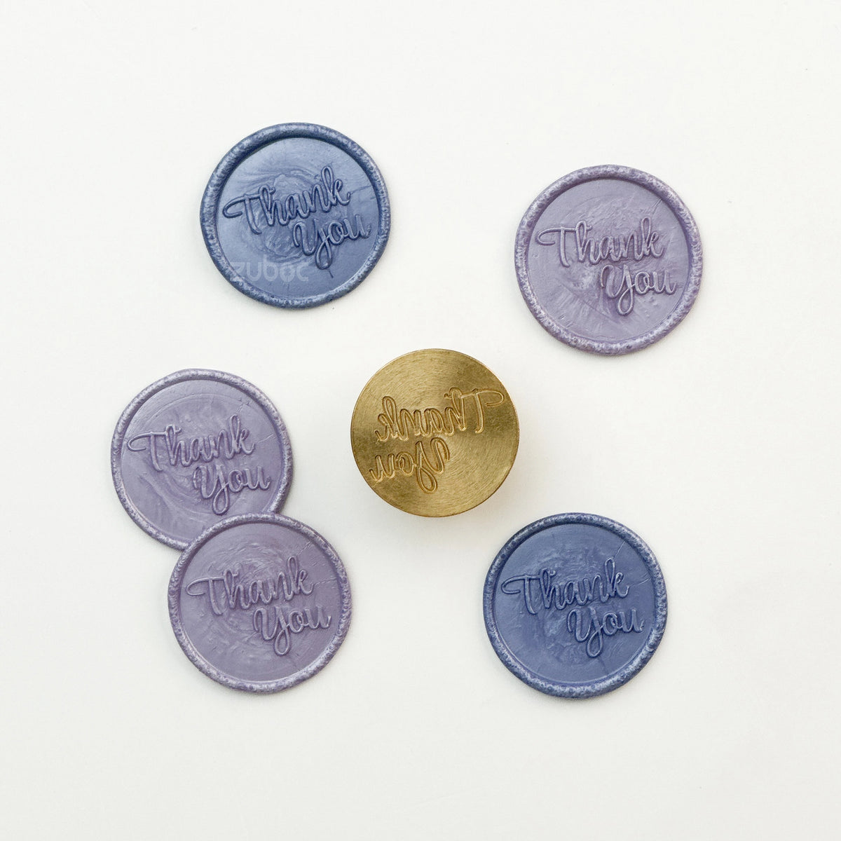 Thank You in Calligraphy Wax Stamp Head Only