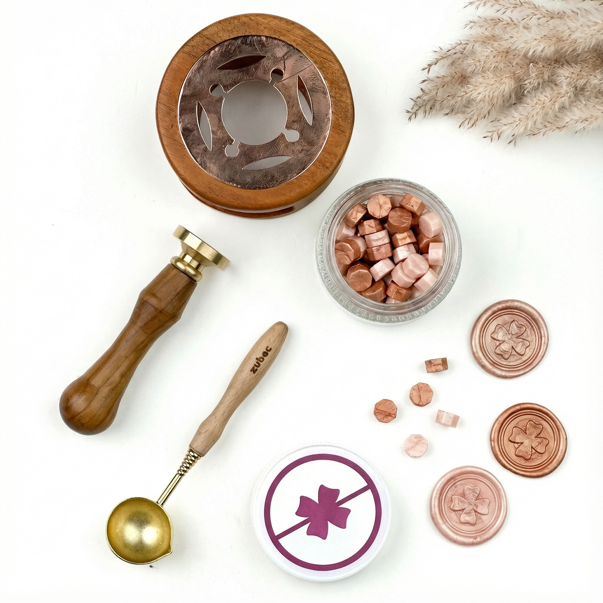 Personalised wax sealing stamp kit 2cm for elegant gift wrapping and luxury invitations