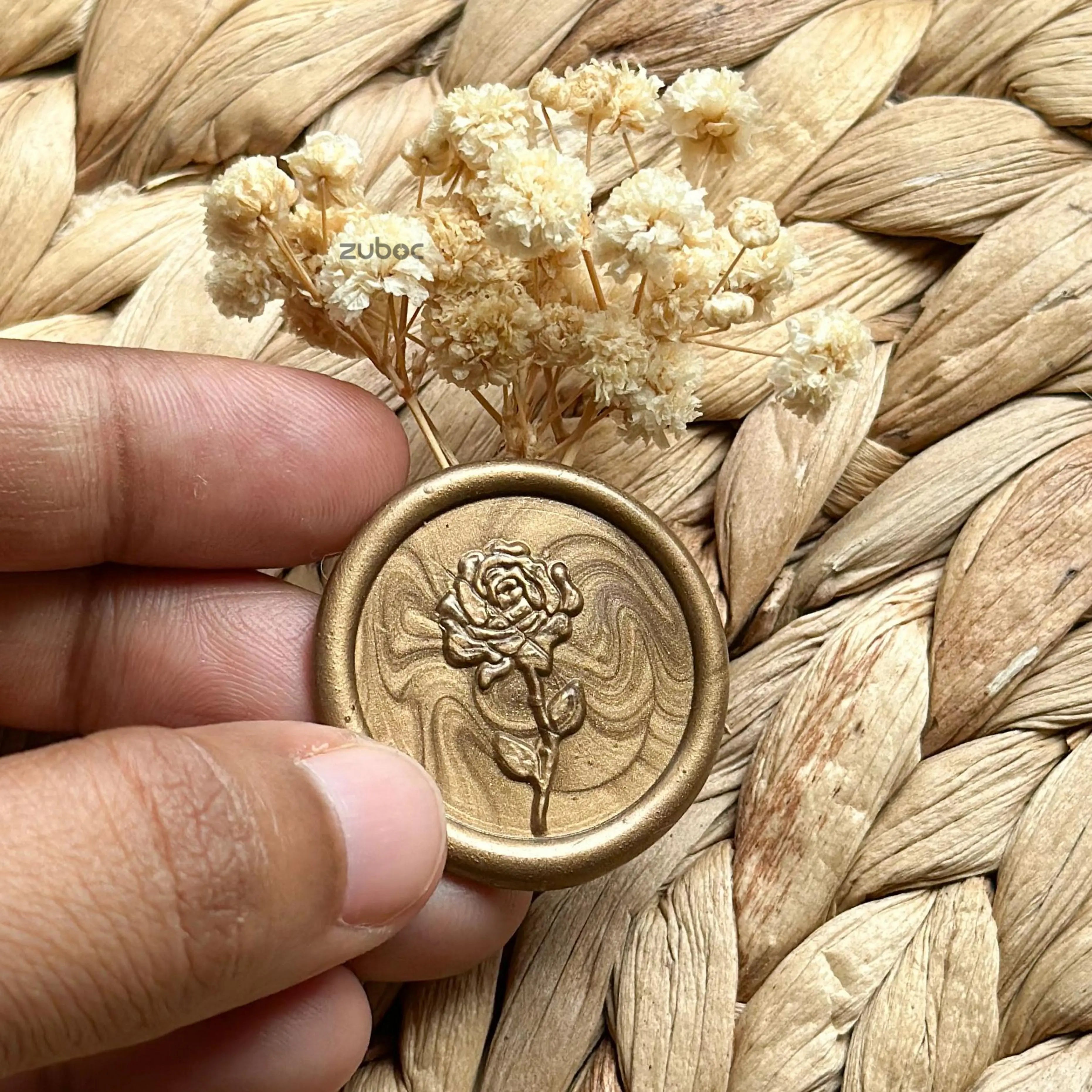 Custom Wax Seal and Dry Flower Set (Set of 25)