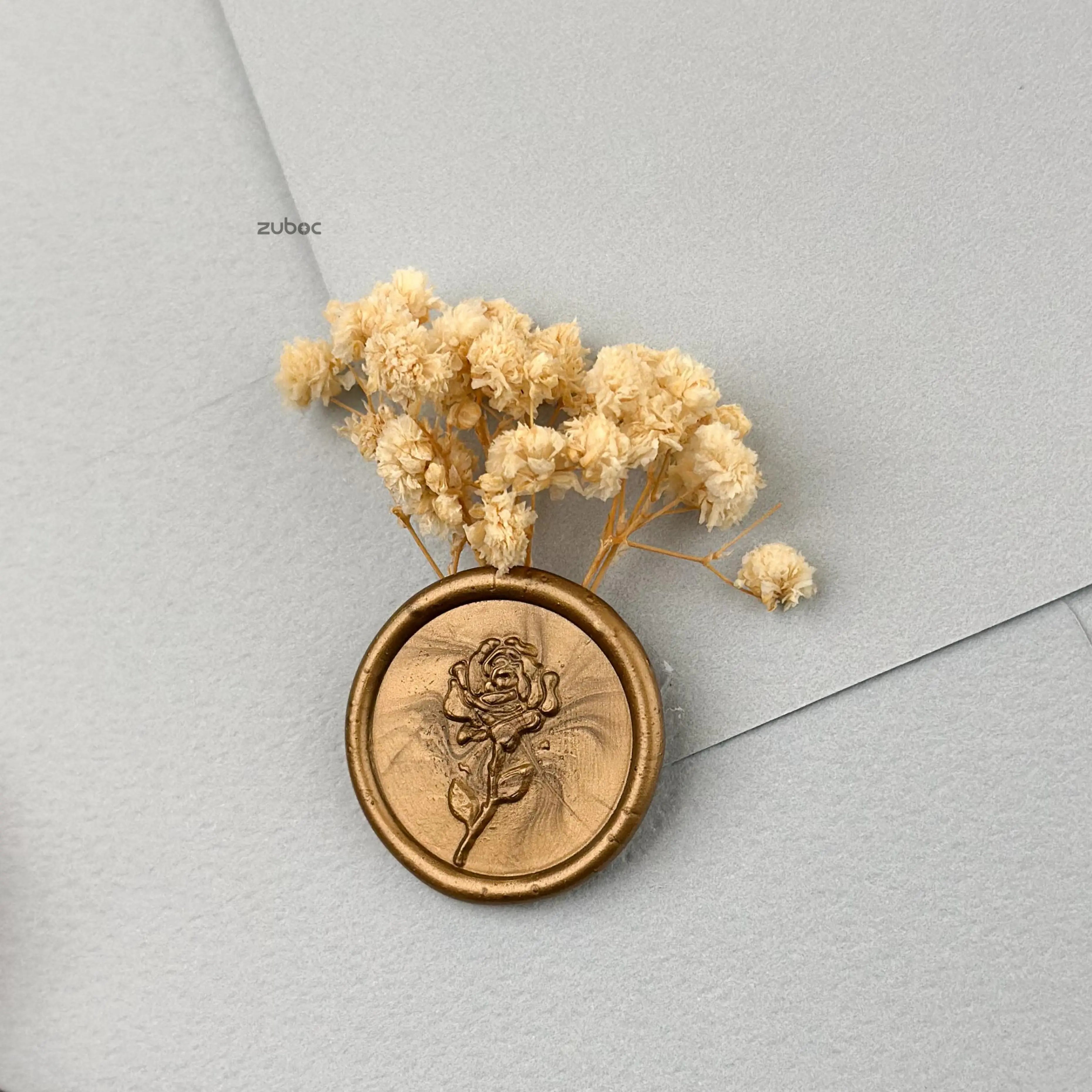 Custom Wax Seal and Dry Flower Set (Set of 25)