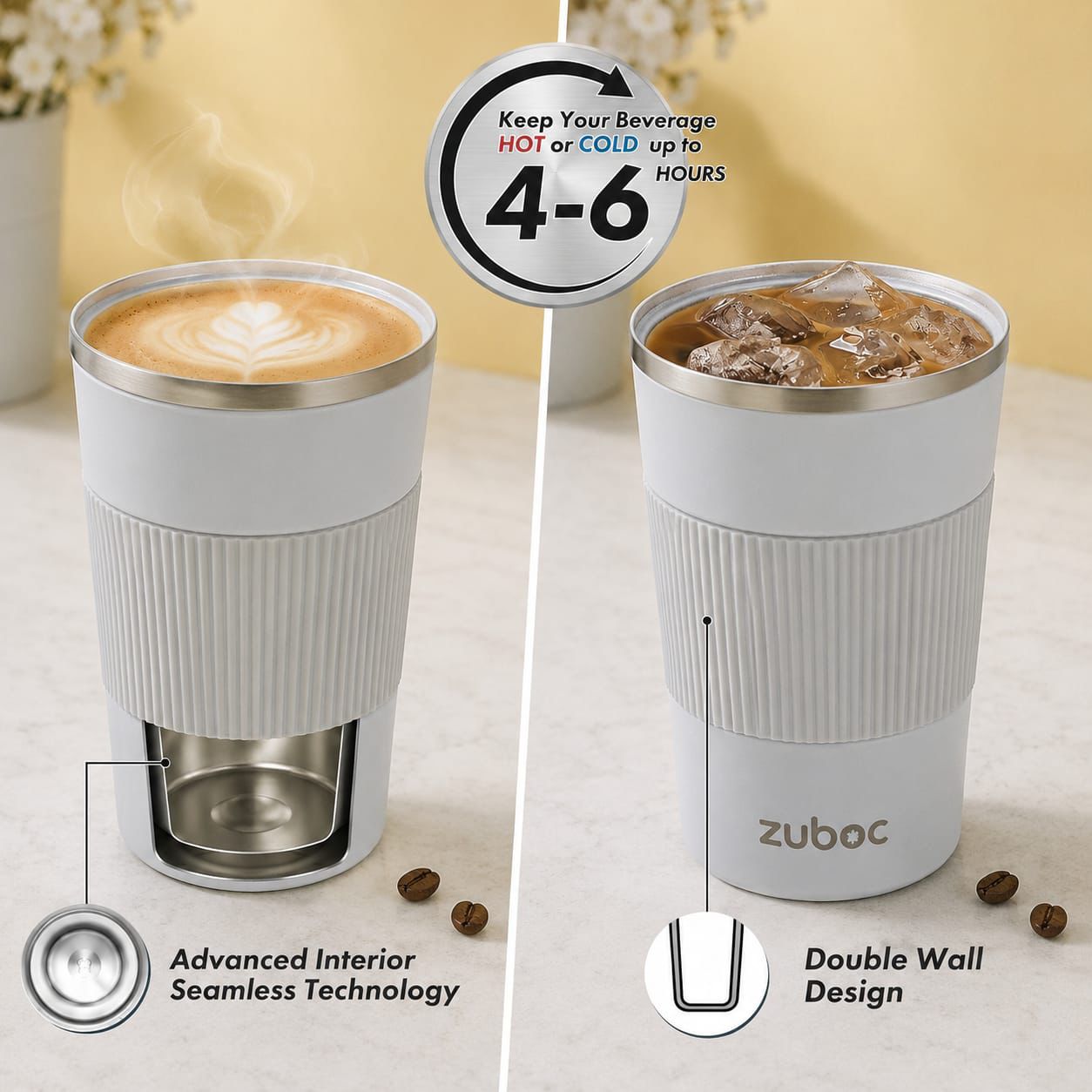 Zuboc Customized Coffee Travel Mug - Vaccum Flask