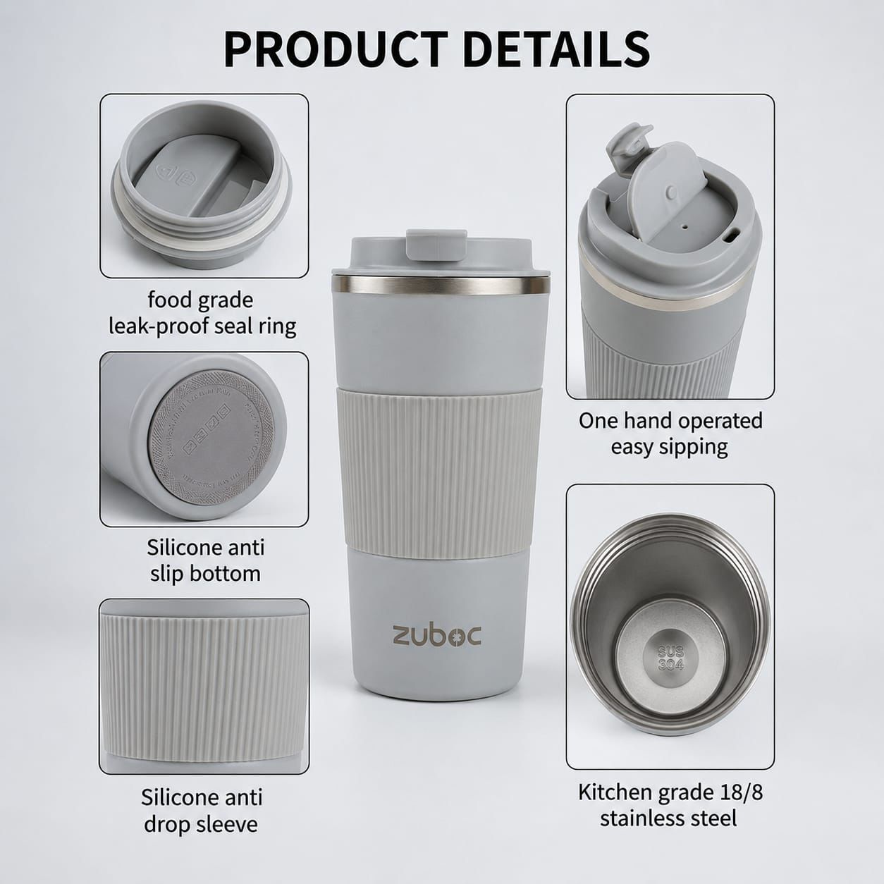 Zuboc Customized Coffee Travel Mug - Vaccum Flask
