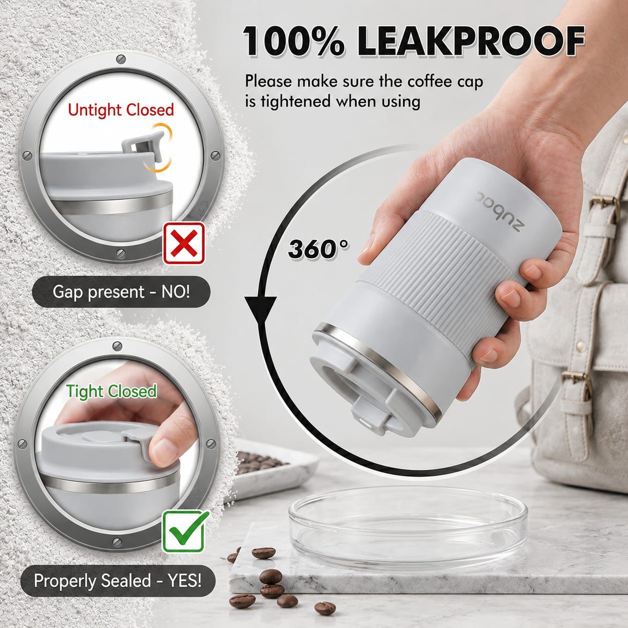 Zuboc Customized Coffee Travel Mug - Vaccum Flask