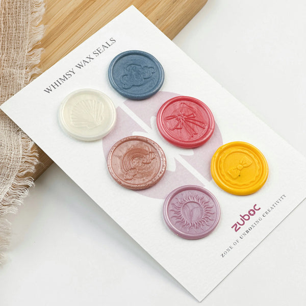 Whimsy Wax Seal Stickers for Invitations (Set of 6)