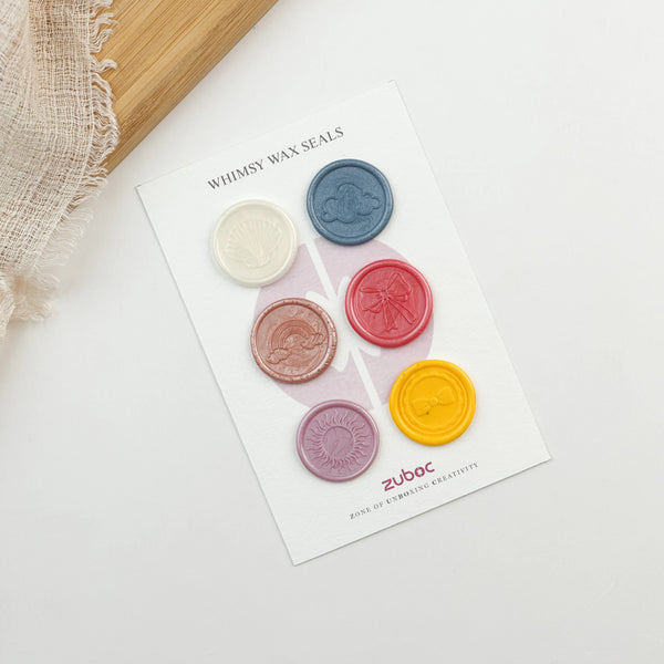 Whimsy Wax Seal Stickers for Invitations (Set of 6)