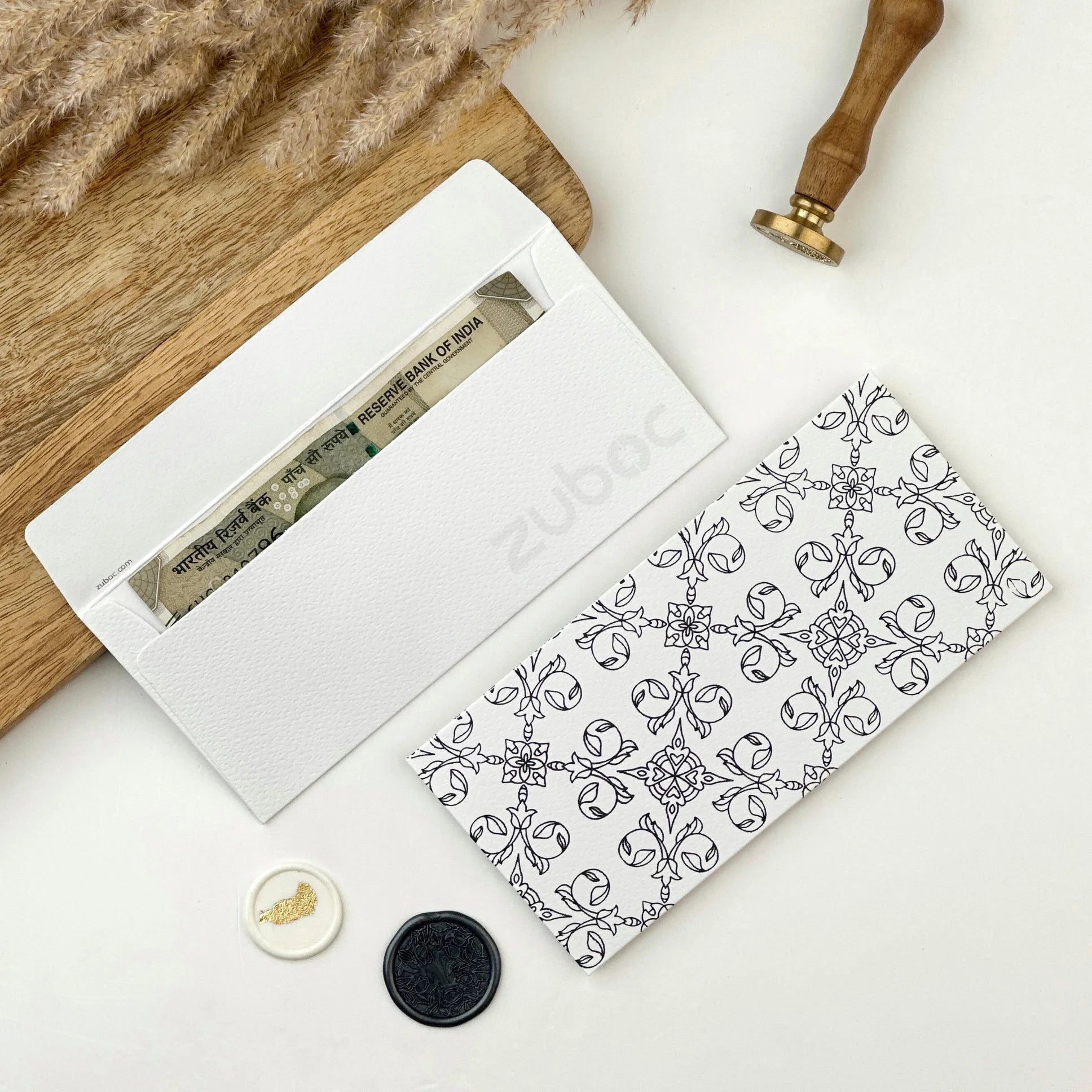White Grace Money / Shagun Diwali Envelope (Set of 5)