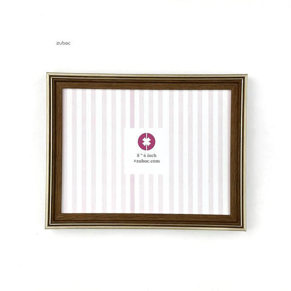 Wooden Photo Frame with Gold Lining (A5)