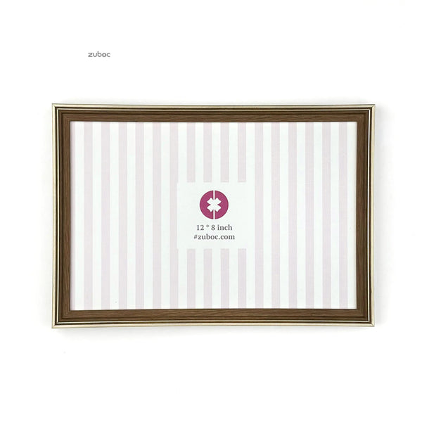 Wooden Photo Frame with Gold Lining (A4)