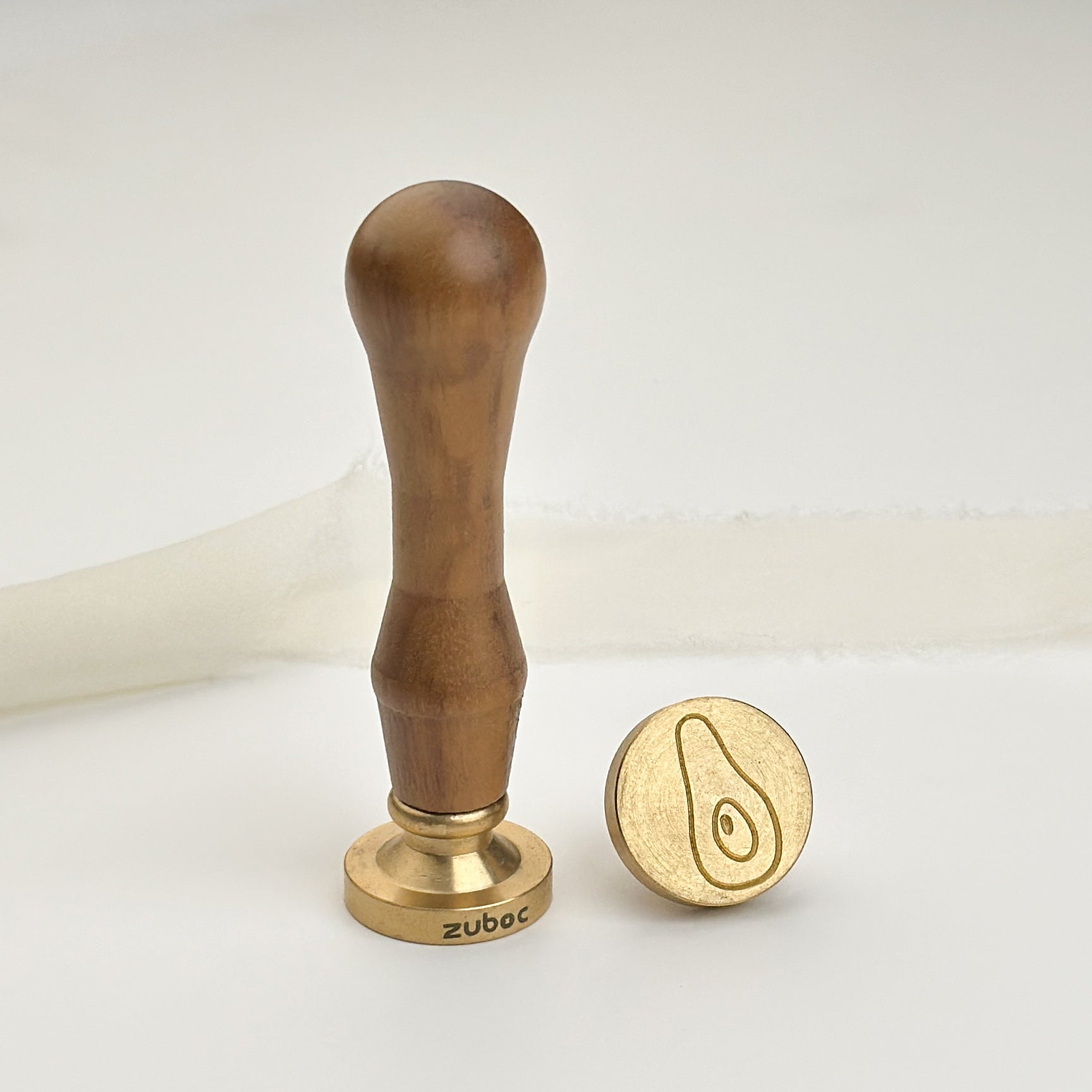 Avocado-1 Wax Stamp with Wooden Handle