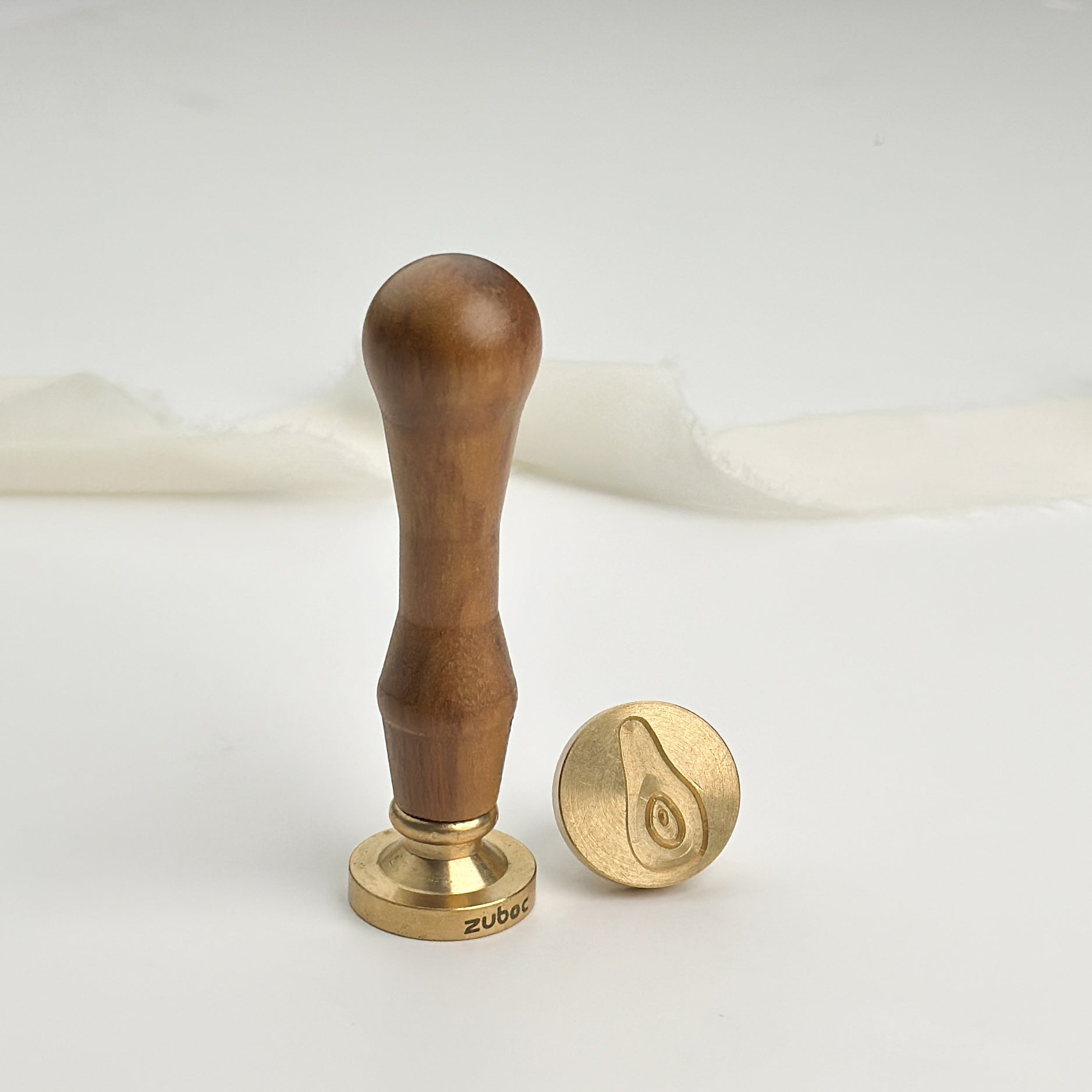 Avocado-2 Wax Stamp with Wooden Handle