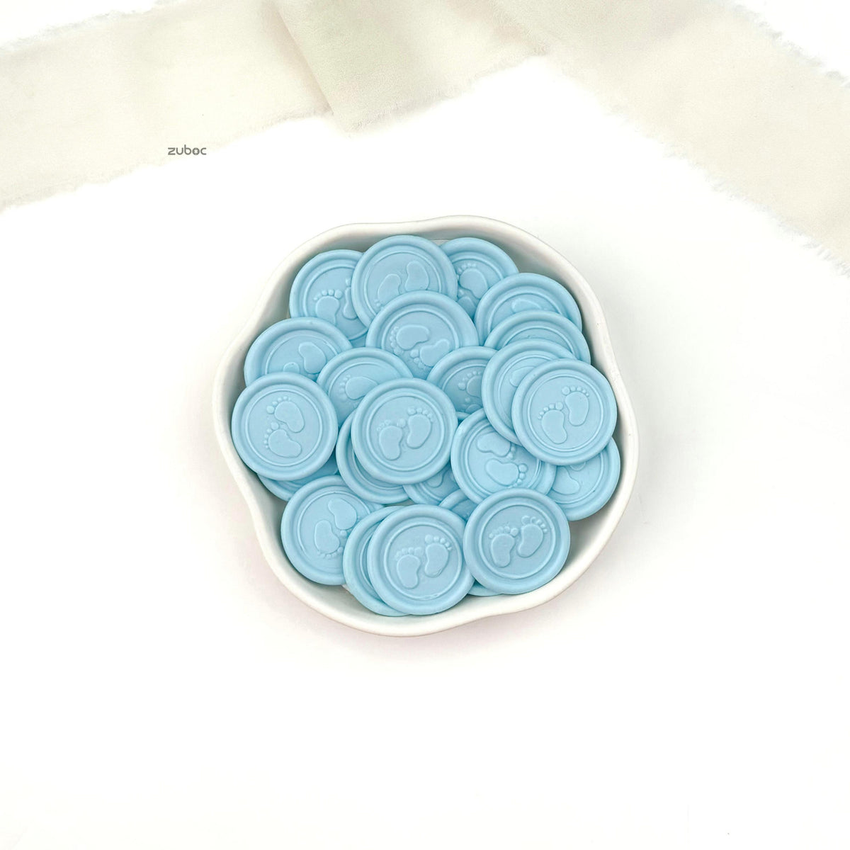 Baby Foot Wax Seal Stickers for Announcements (Set of 5)