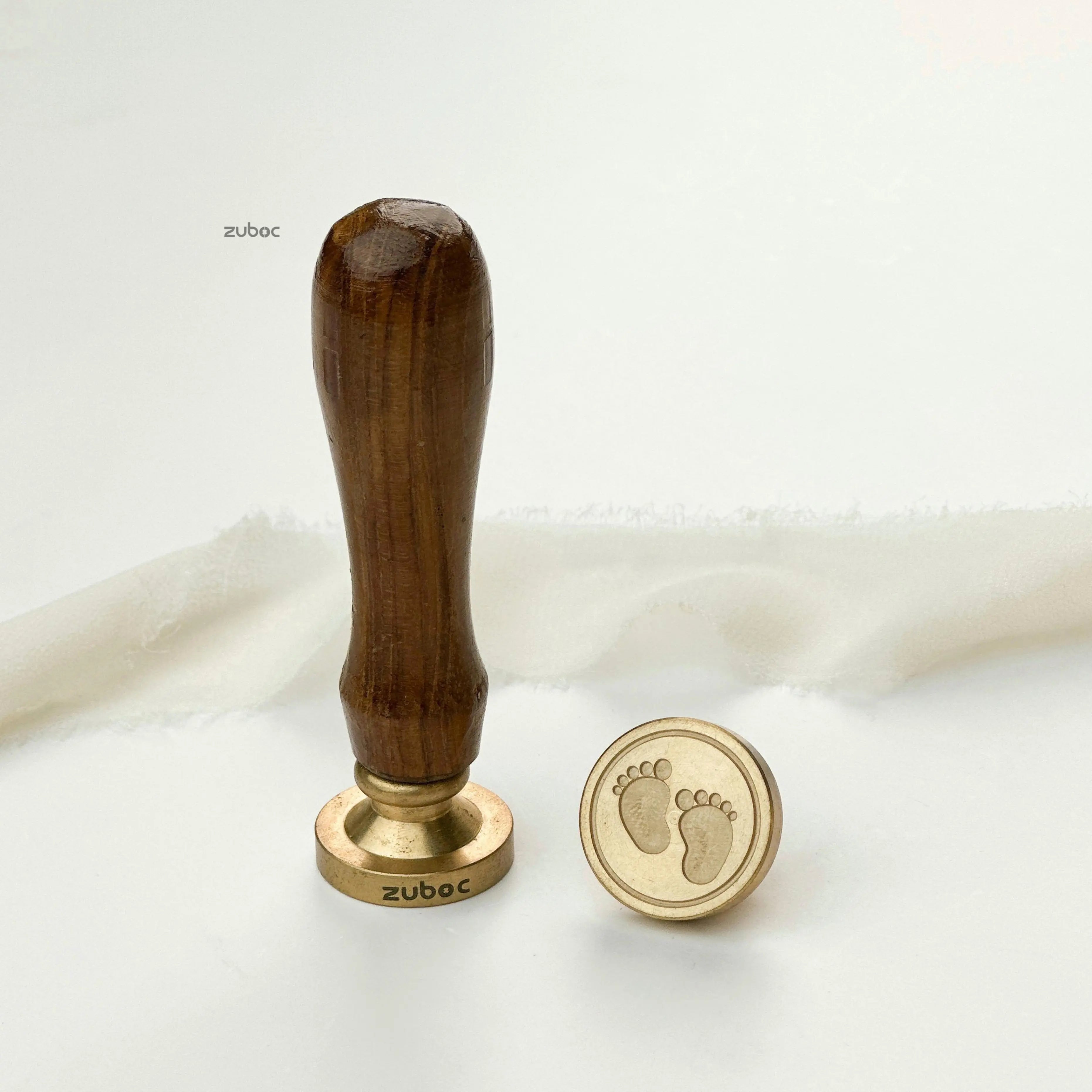 Natural Baby Foot Stamp with Wooden Handle for baby shower gifts
