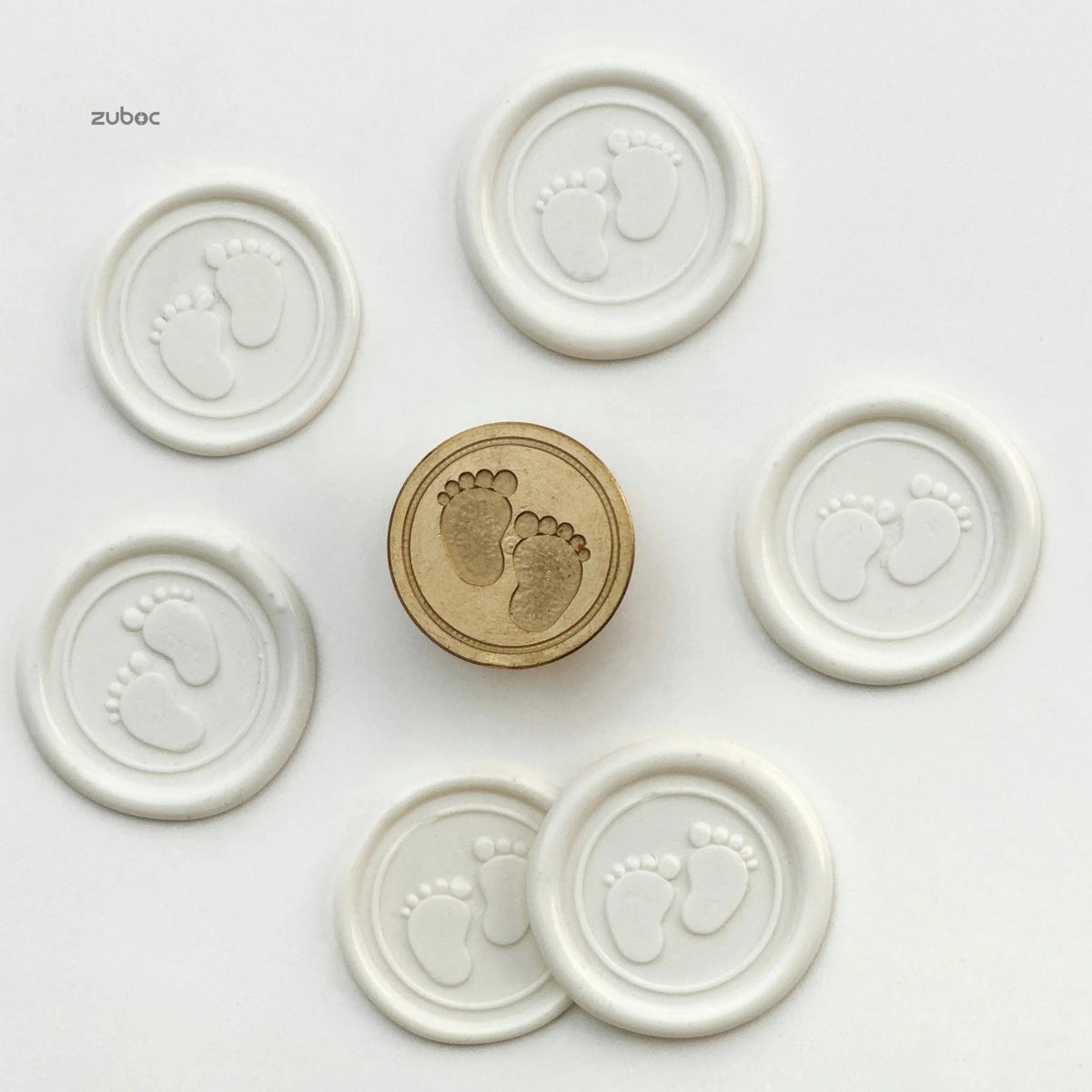Baby Foot Stamp with Wooden Handle