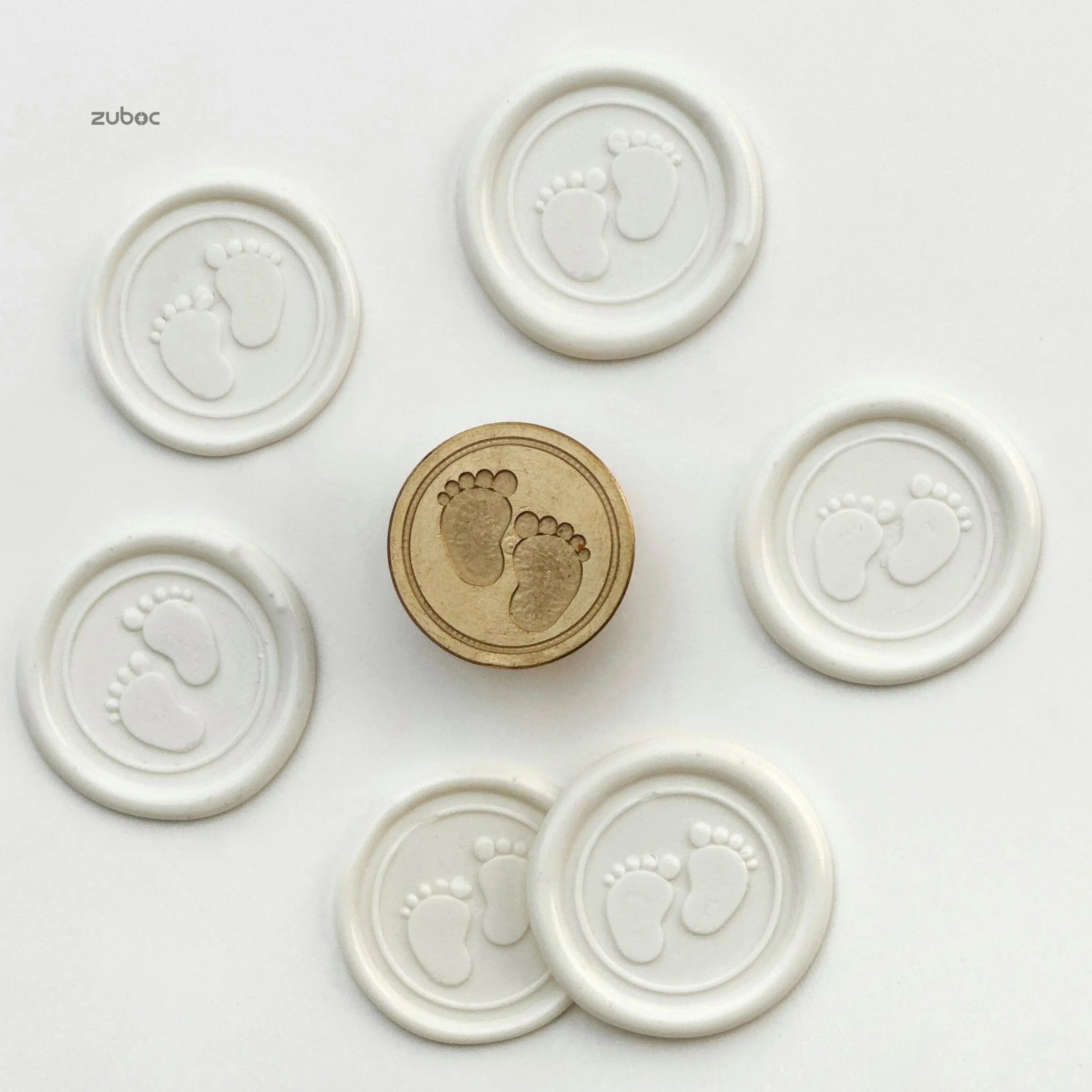 Natural Baby Foot Stamp with Wooden Handle for baby shower gifts