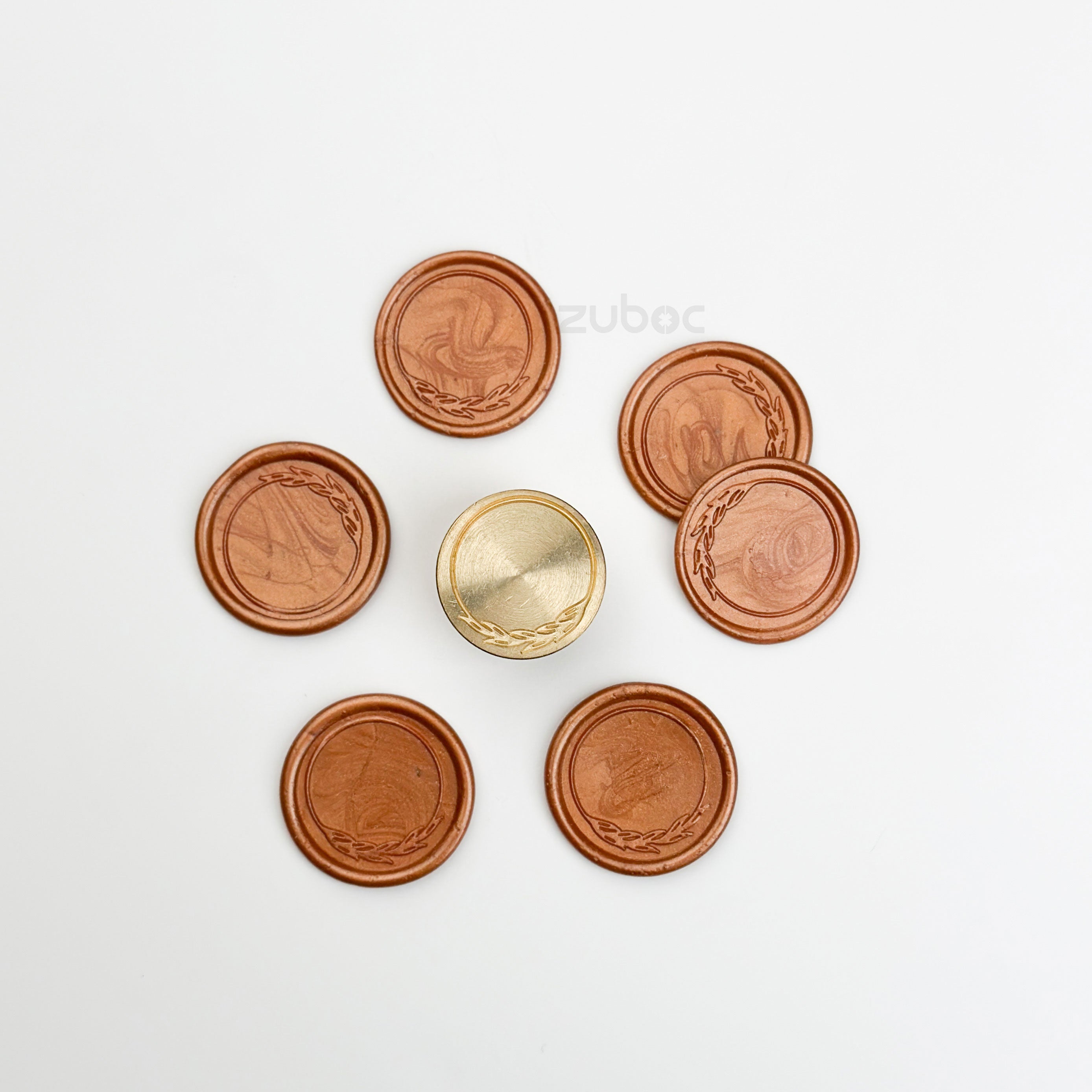 Bamboo Leaf Wax Stamp with Wooden Handle