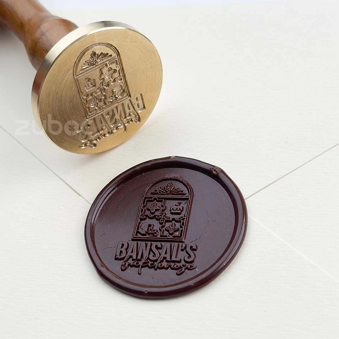 Custom Wax Stamp with Wooden Handle