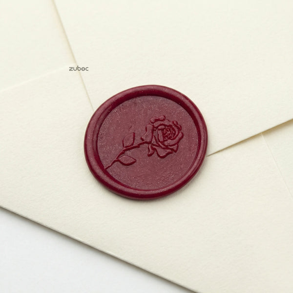 Rose Stem Wax Seal for Invitations (Set of 5)