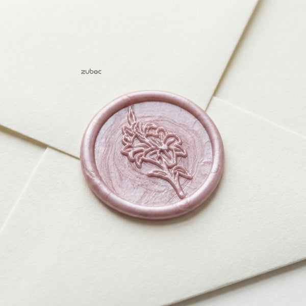 Lily Wax Seal for Invitations (Set of 5)