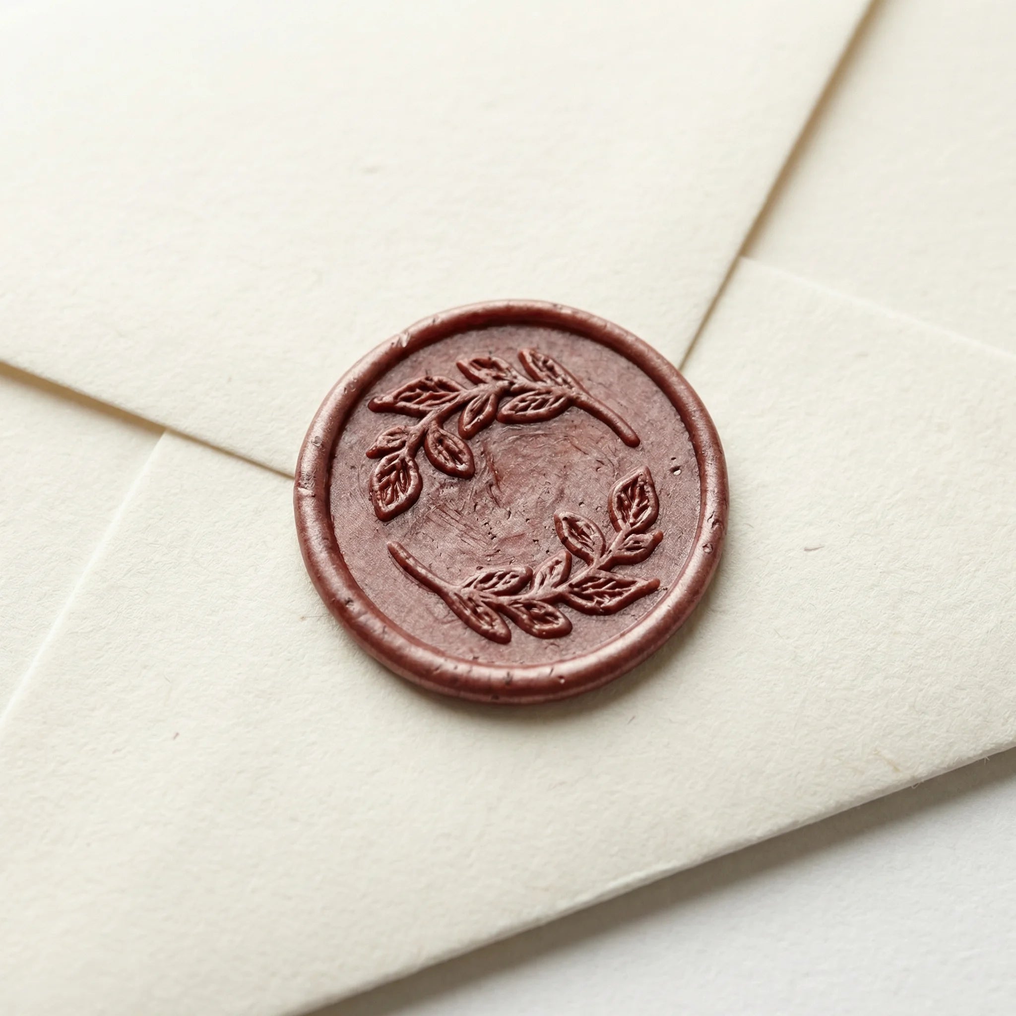 Chilly Leaf Wax Seal - Champagne for Invitations (Set of 5)