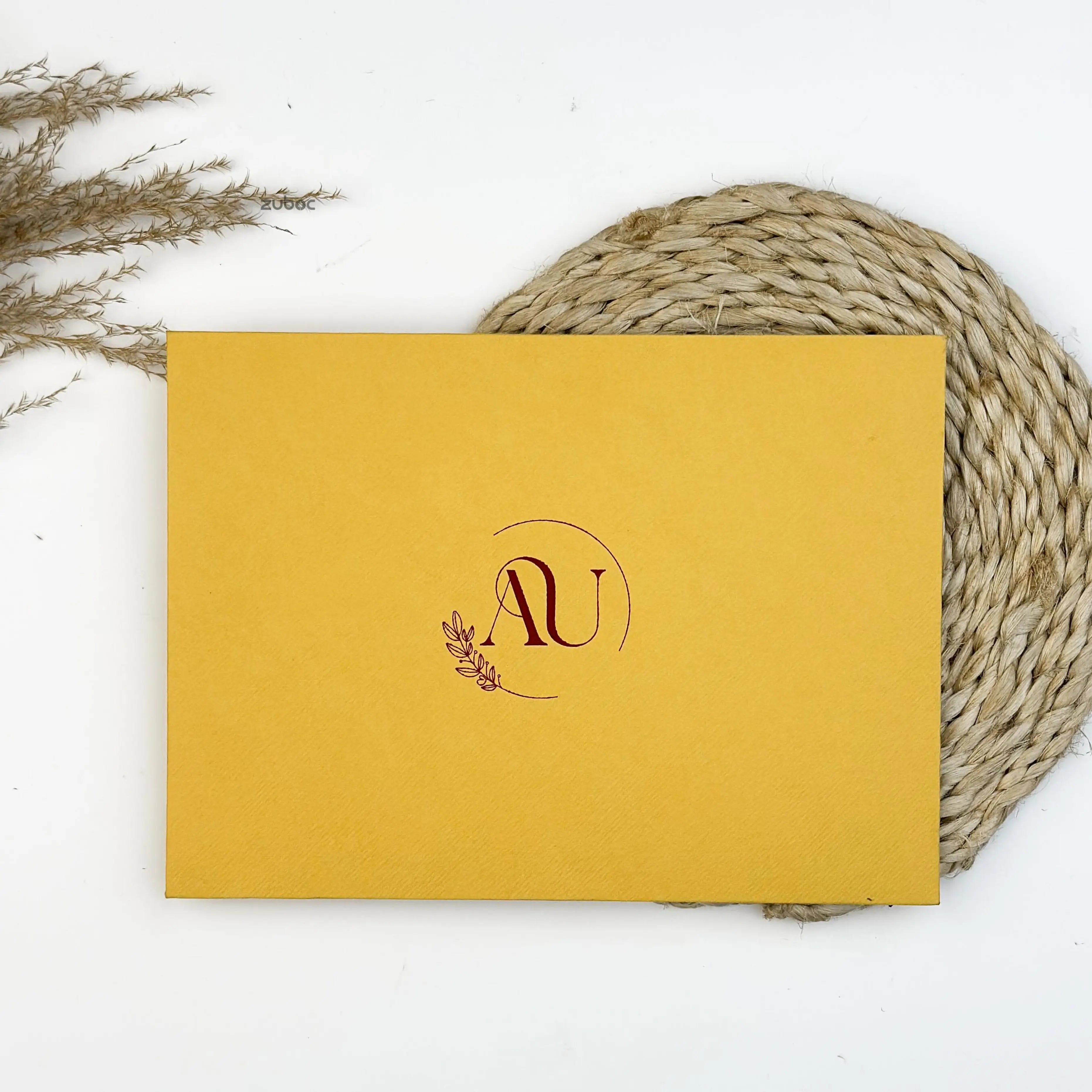 Customized Velour Gold Wedding Invitation Envelope (Set of 50)