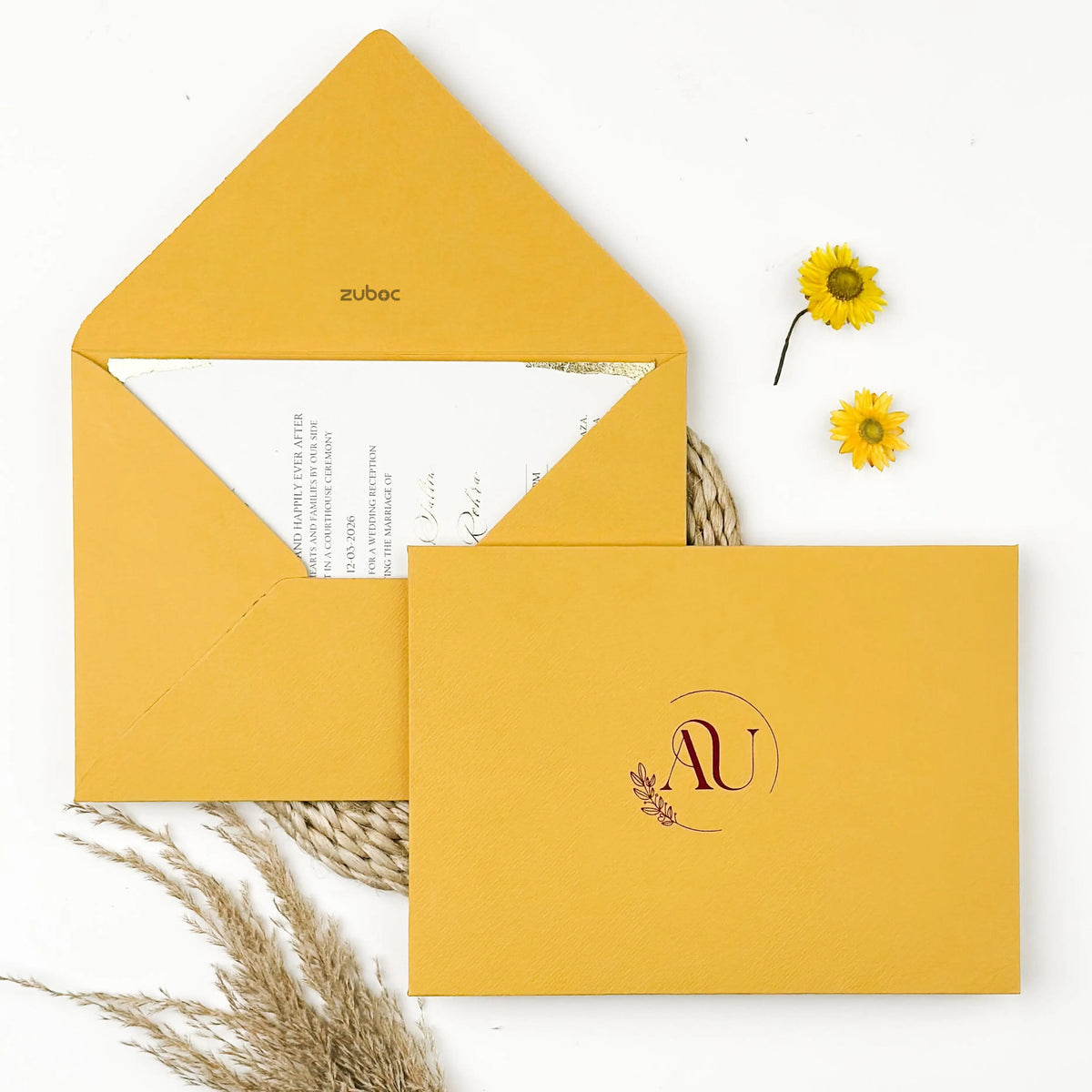 The Mustard Yellow Wedding Invitation Envelope (Set of 50)