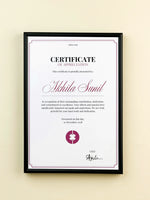 Personalised Company Certificate Frame